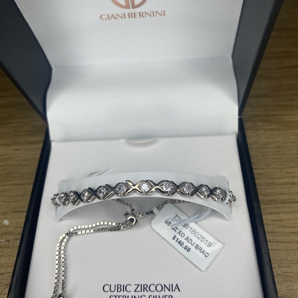 Giani Bernini Sterling Silver & Cubic Zirconia Bolo Tennis Bracelet - Picture 2 of 3